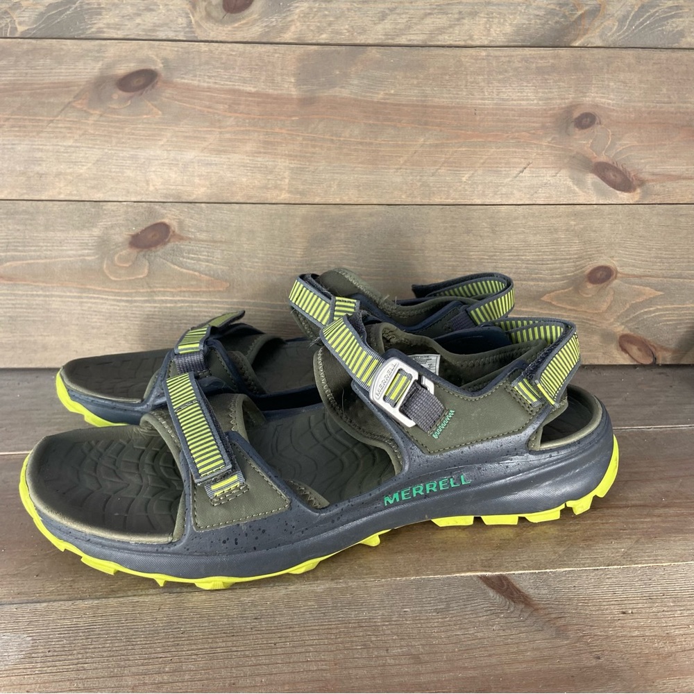 Merrell choprock strap Mens size 14 shoes green athletic waterproof sandals